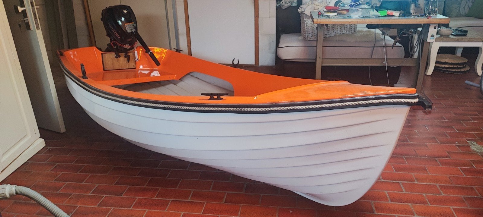 Kleine Open Sloep met Tohatsu 3.5 PK Buitenboordmotor, Watersport en Boten, Ophalen, Overige merken, Overige typen, Gebruikt