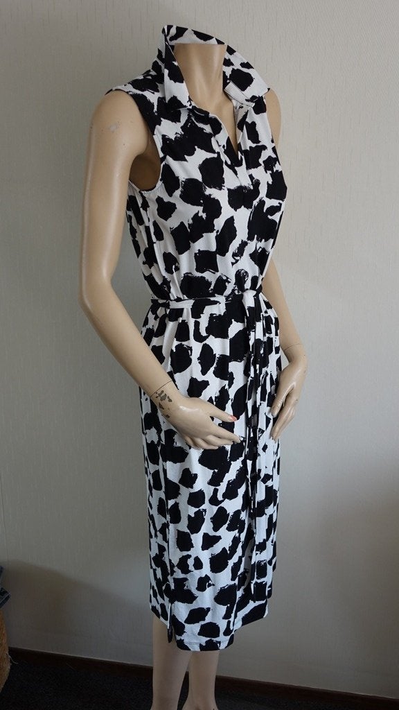 nieuw zwart wit IVY BEAU Amsterdam mouwloos jurkje, Nieuw, IVY BEAU, Maat 36 (S), Onder de knie