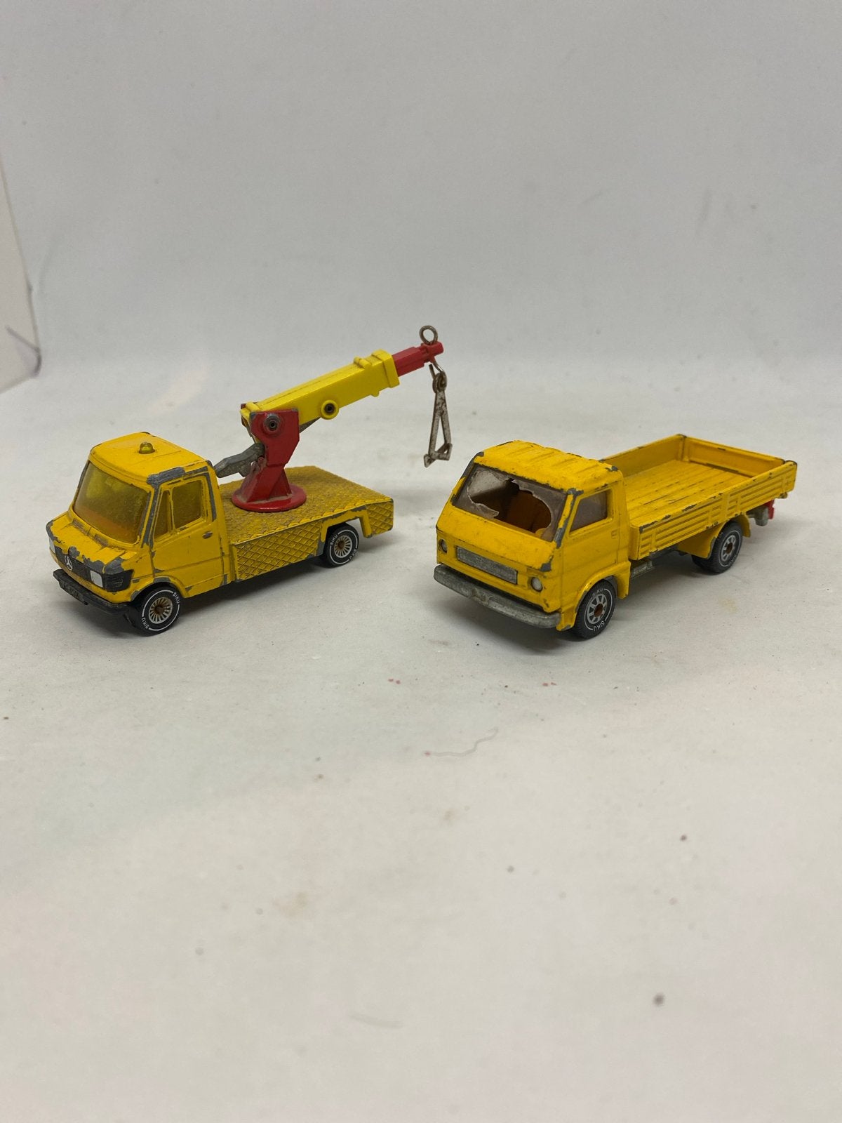 Vintage Siku vrachtwagens - Kraanwagen en Kiepwagen, Tel:. 0049 2351-876-0, Gebruikt, Sieper GmbH Schlittenbacher Straße 60 58511 Lüdenscheid Germany