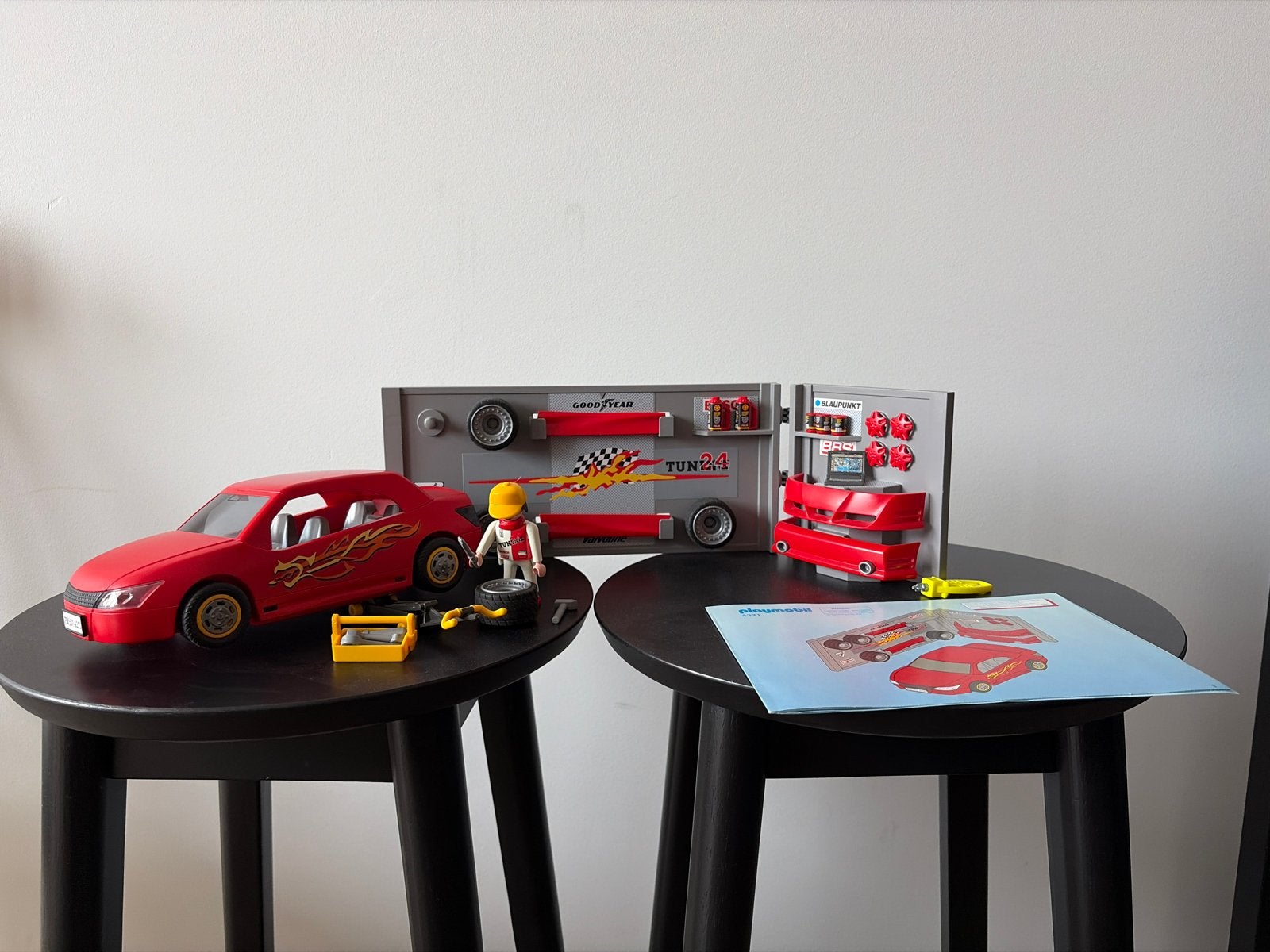 Playmobil Rode Raceauto met Garage Tuning 4321, Ophalen of Verzenden, Gebruikt, Complete set, Voertuig