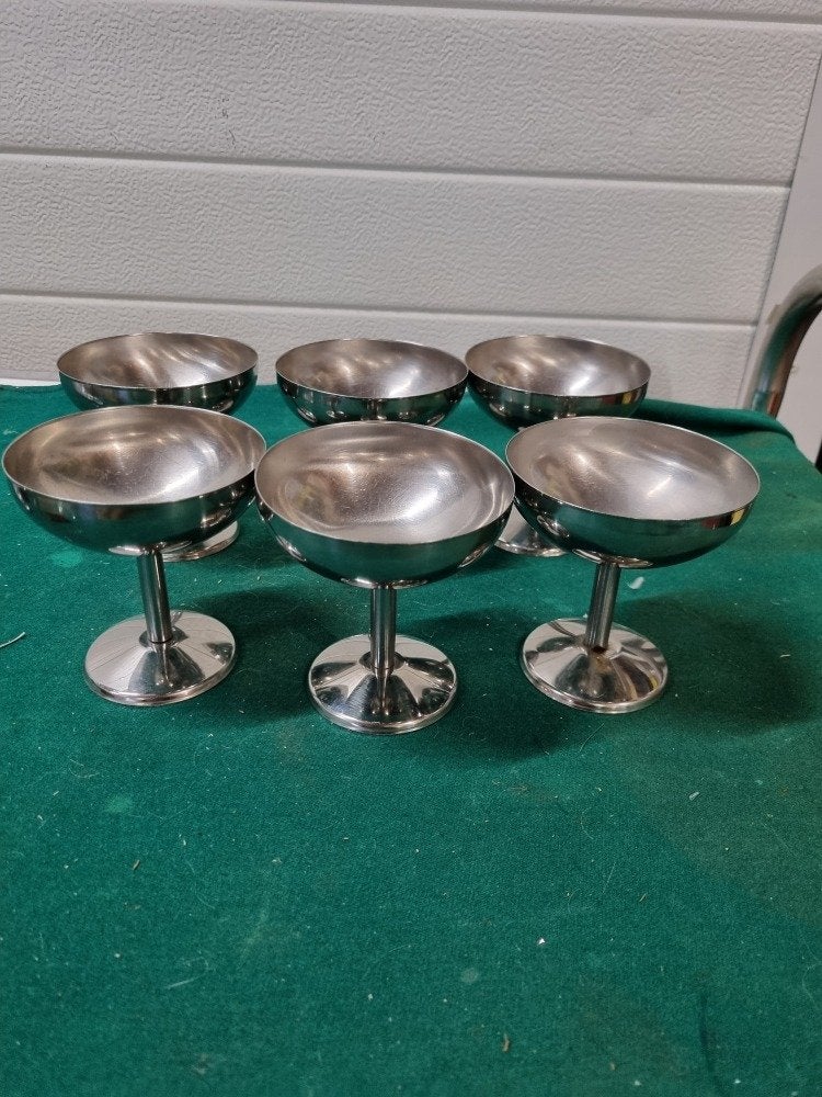 ijscoupes inox 18/10 zes stuks, Ophalen of Verzenden, 'T Olde Gre-j, Info@toldegrej.nl, Endepoelstraat 20f Didam