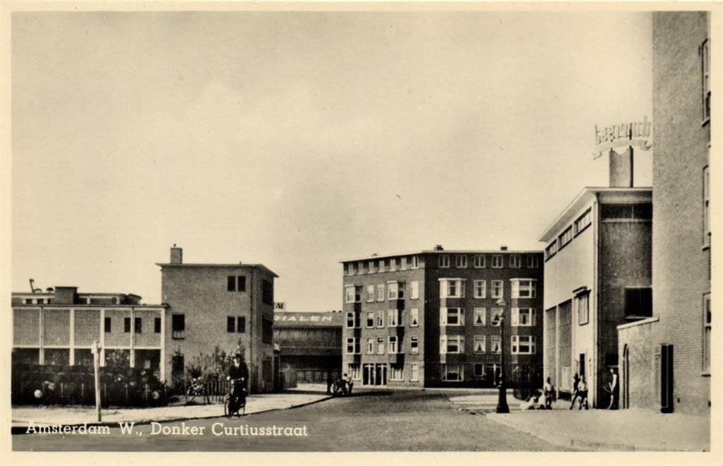 Amsterdam W., Donker Curtiusstraat - ongelopen, Ophalen of Verzenden, 1920 tot 1940, Ongelopen, Noord-Holland