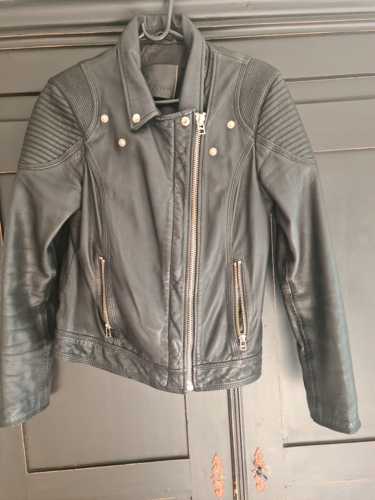 Goosecraft Leren Bikerjack Zwart Maat M, Maat 38/40 (M), Goosecraft, Zwart, Ophalen of Verzenden