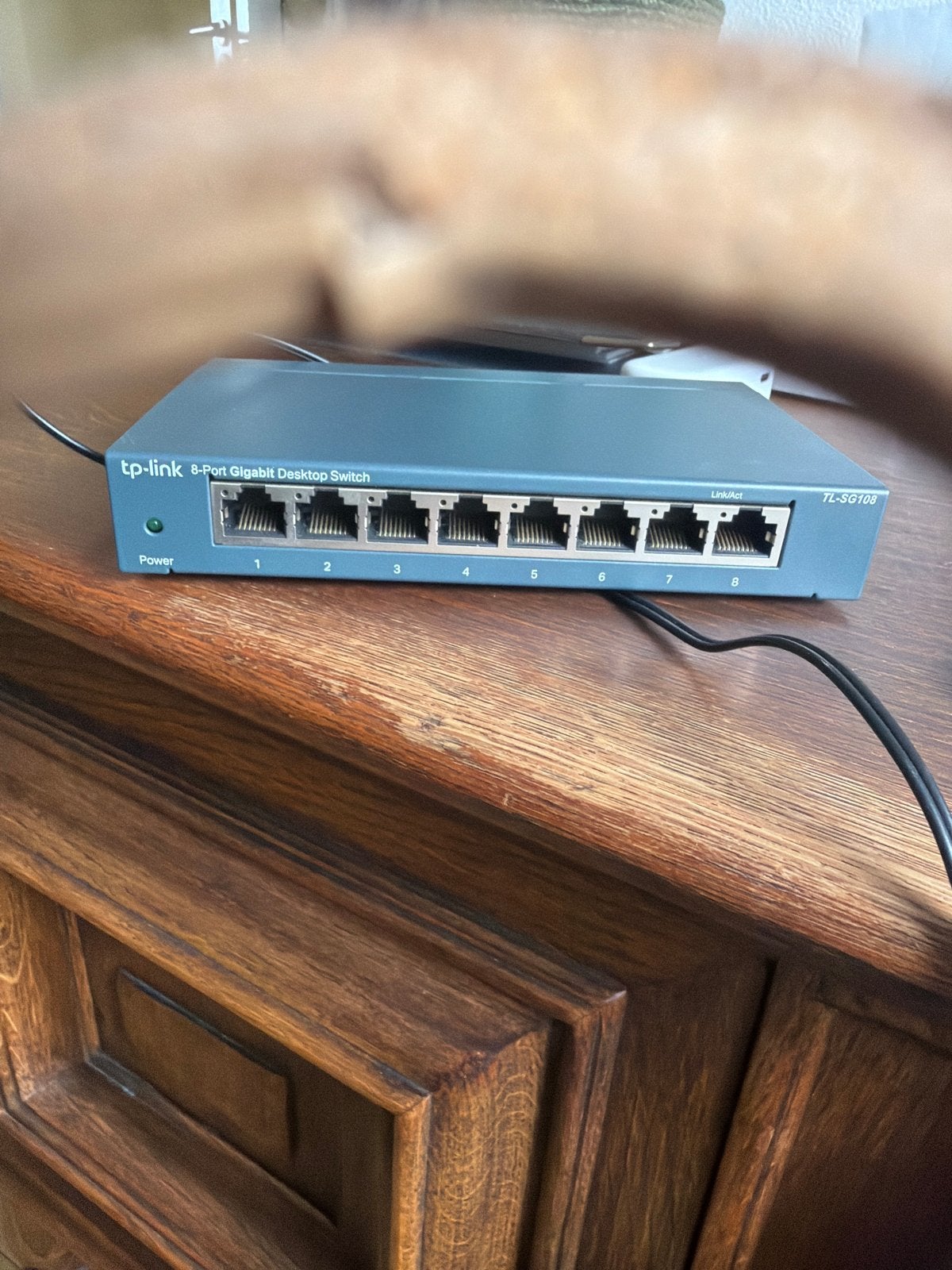 TP-Link 8-poorts Gigabit Desktop Switch TL-SG108 met voeding, Ophalen of Verzenden, Gebruikt