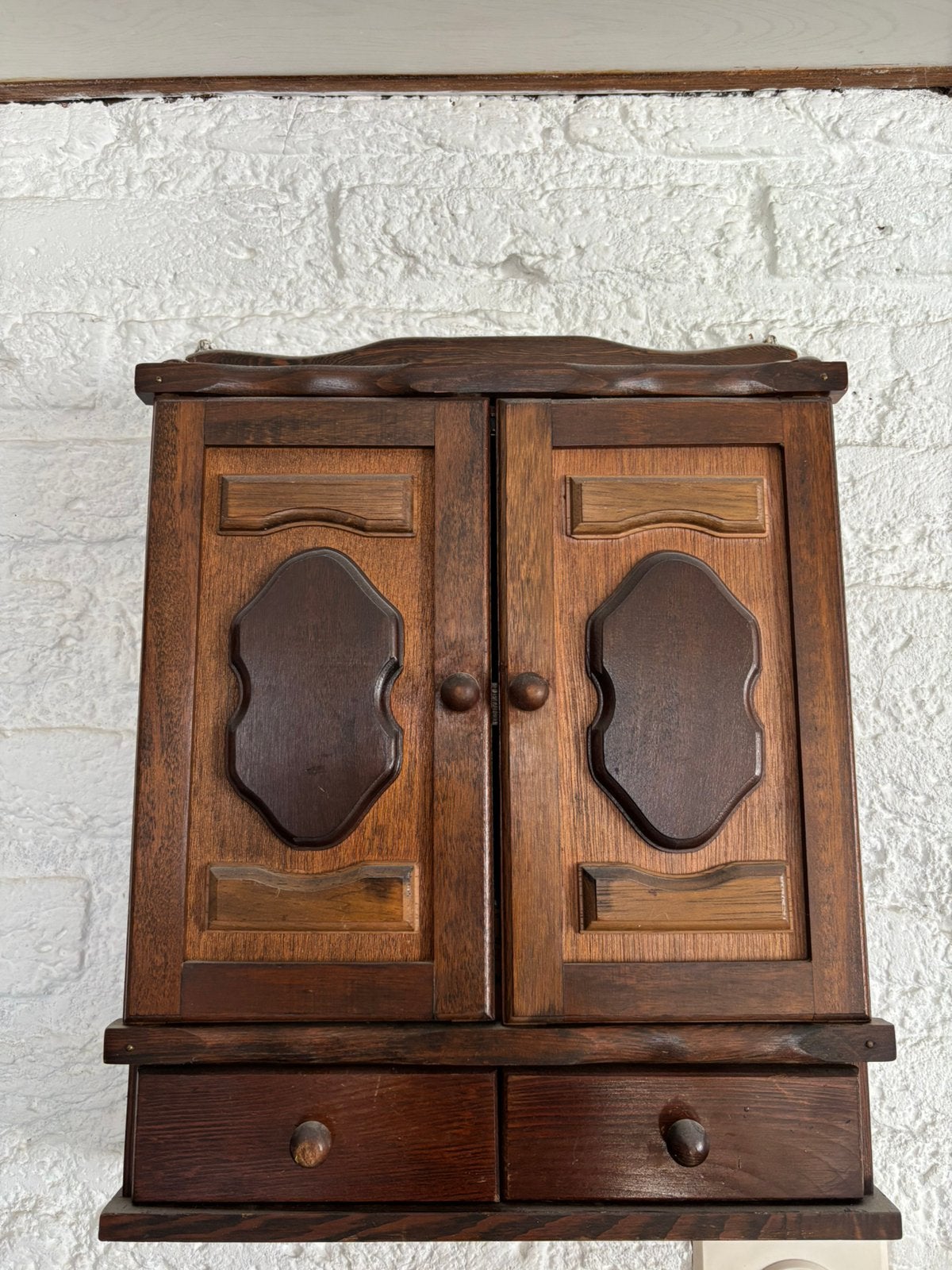 Houten wand kruidenkastje, Antiek en Kunst, Ophalen