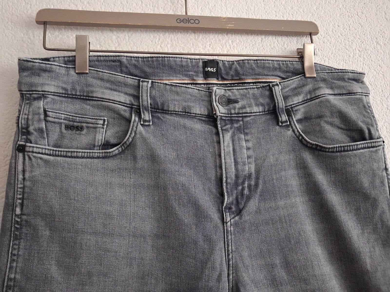 BOSS Hugo Boss Grijs Denim Short - Maat W36, Kleding | Heren, Spijkerbroeken en Jeans, W36 - W38 (confectie 52/54), Ophalen of Verzenden