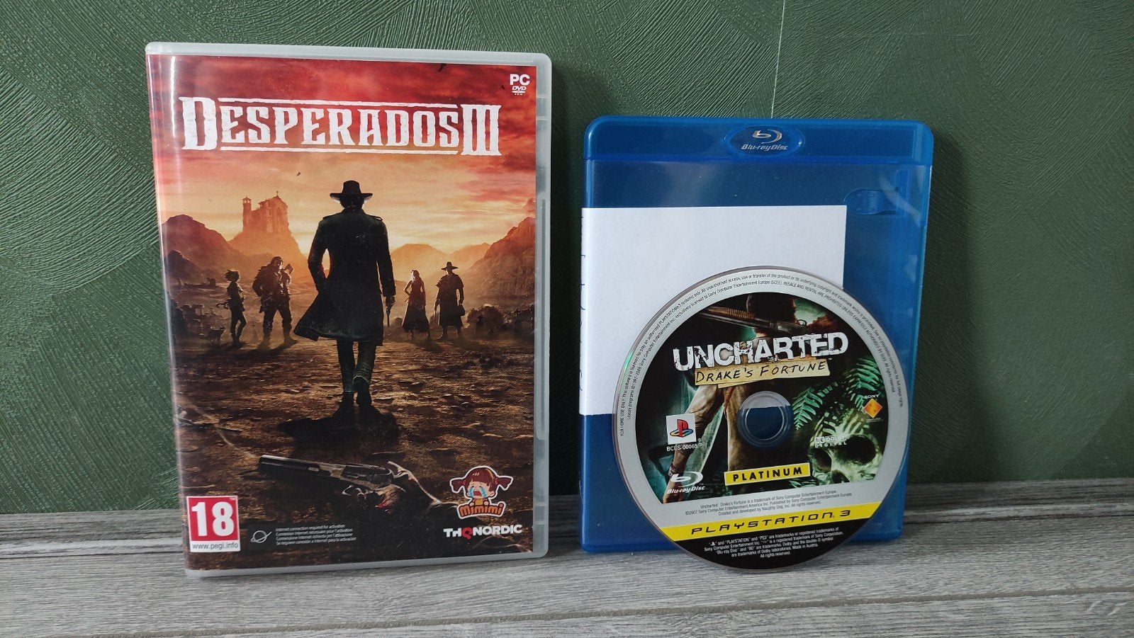Uncharted Drake's fortune ps3 en gratis desperados 3 pc game, Ophalen of Verzenden, Zo goed als nieuw