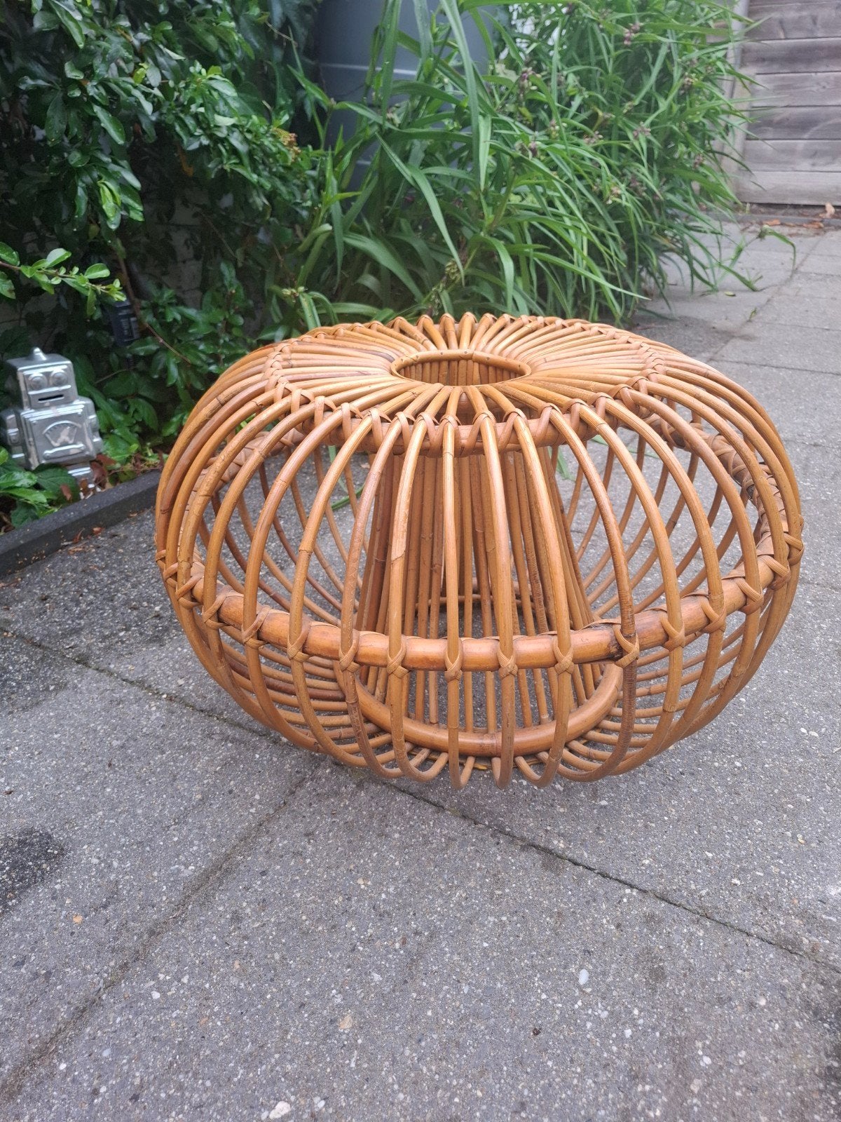 Design Rotan Franco Albini  ( stoel poef bijzet tafel retro, Ophalen of Verzenden