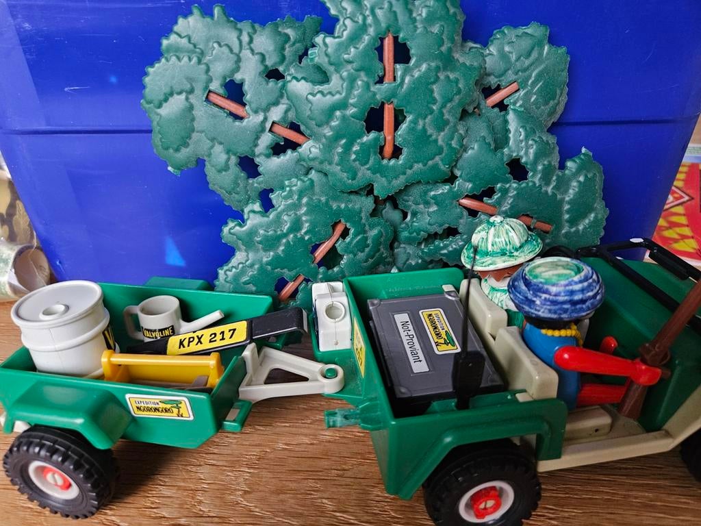 Playmobiel jeep met aanhanger, Ophalen, Gebruikt