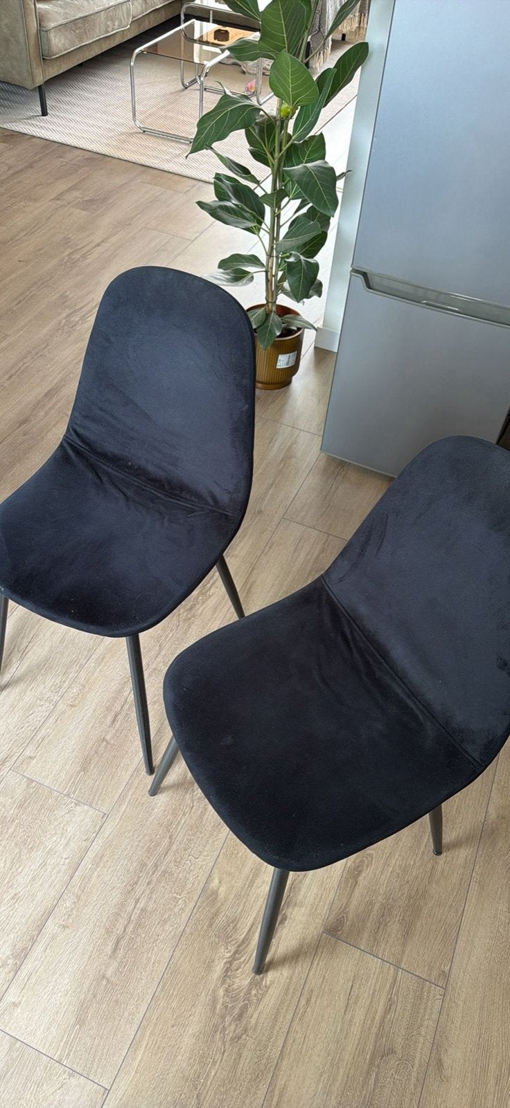 Eetkamer stoelen 4, Ophalen of Verzenden, Gebruikt, Zwart, Vier