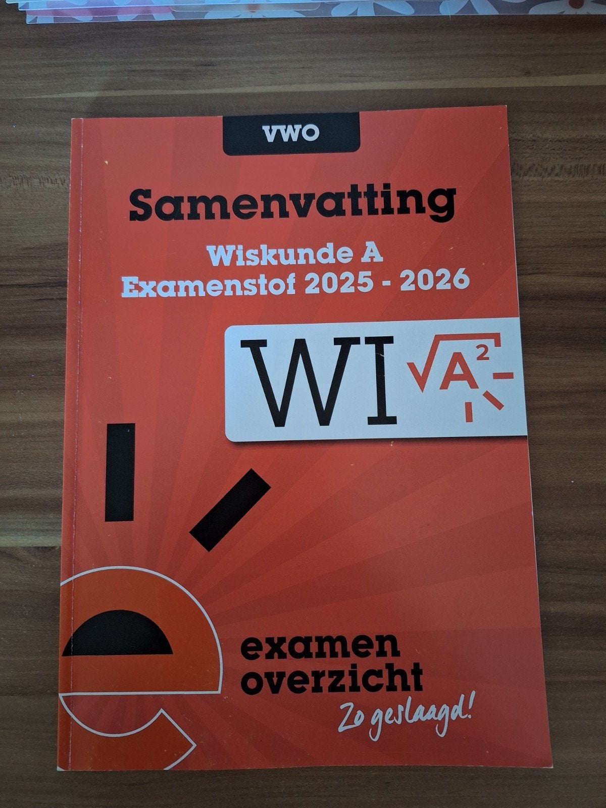 ExamenOverzicht - Samenvatting Examenstof Wiskunde A VWO, Ophalen of Verzenden, Nederlands, Overige niveaus, ExamenOverzicht