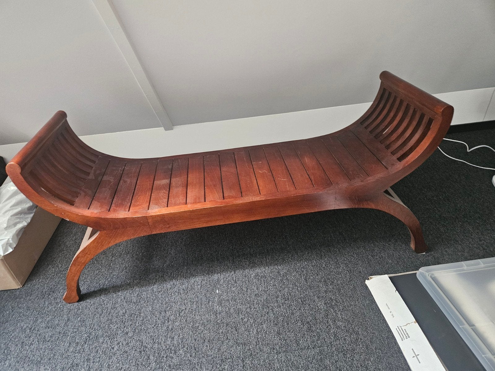 Decoratief Romeins bankje  B 125 x d 38 x h 59, Ophalen, Minder dan 75 cm, Tweepersoons, Minder dan 150 cm