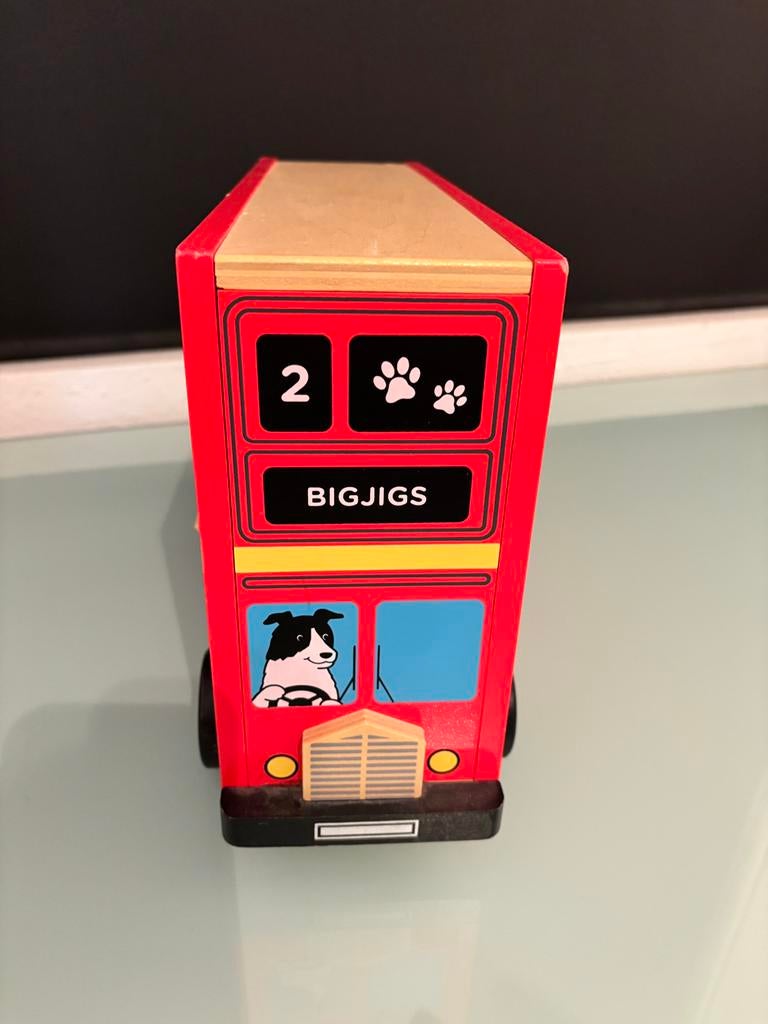 Bigjigs houten speelbus, Ophalen, Zo goed als nieuw