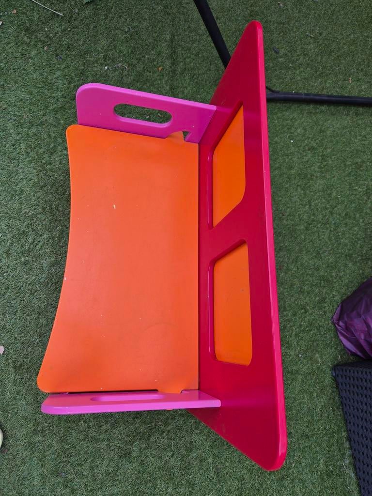 Setje van houten bankje met opberg ruimte made in holland, Ophalen of Verzenden, Gebruikt, Stoel(en)