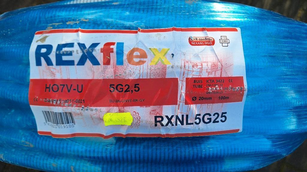 100m RexFlex RXNL5G25 stroomkabel stroomdraad Flexibele buis, Ophalen, ., Nieuw, .