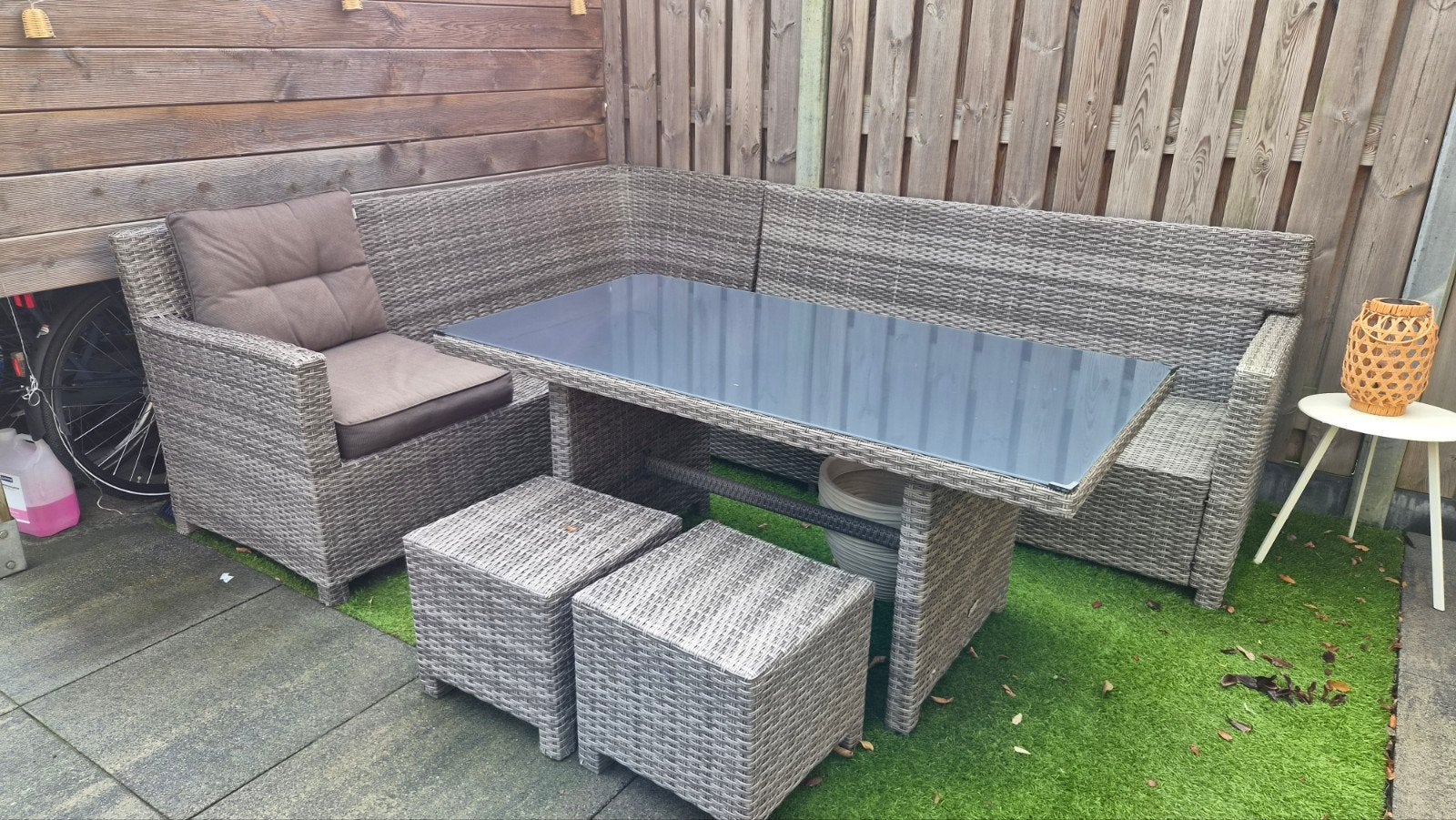 Complete tuinset, Gebruikt, Ophalen of Verzenden, Loungeset, Wicker