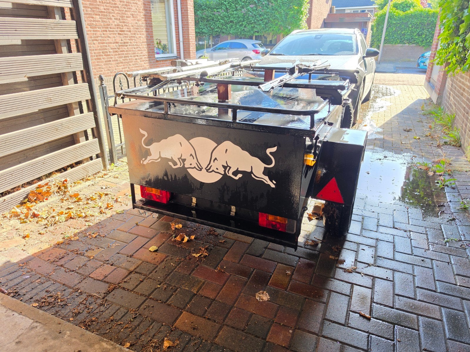 Robuuste (vakantie) aanhanger met imperiaal, Ophalen, Gebruikt