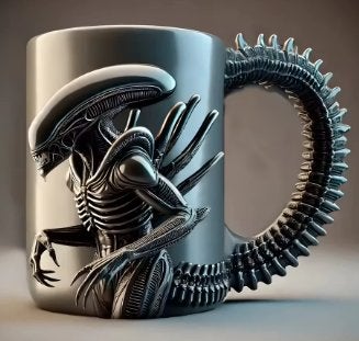 Prachtige Alien mok - Xenomorph (400-500ml), Ophalen of Verzenden, Nieuw, Porselein, Kop en/of schotel