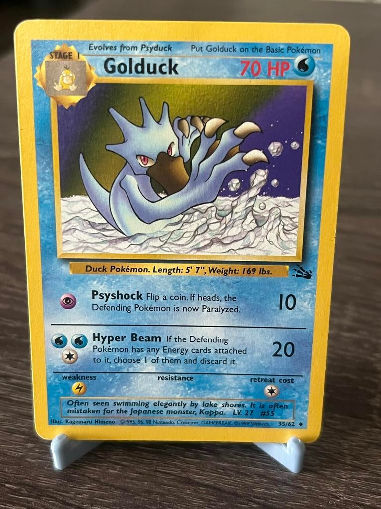 Golduck (35/62) - Fossil - EX/Good, Ophalen of Verzenden, Gebruikt, Losse kaart