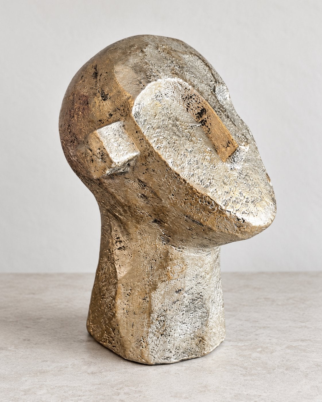 Modern abstract hoofd beeld – Goud/Zilver – Stoer, Ophalen of Verzenden, Zo goed als nieuw