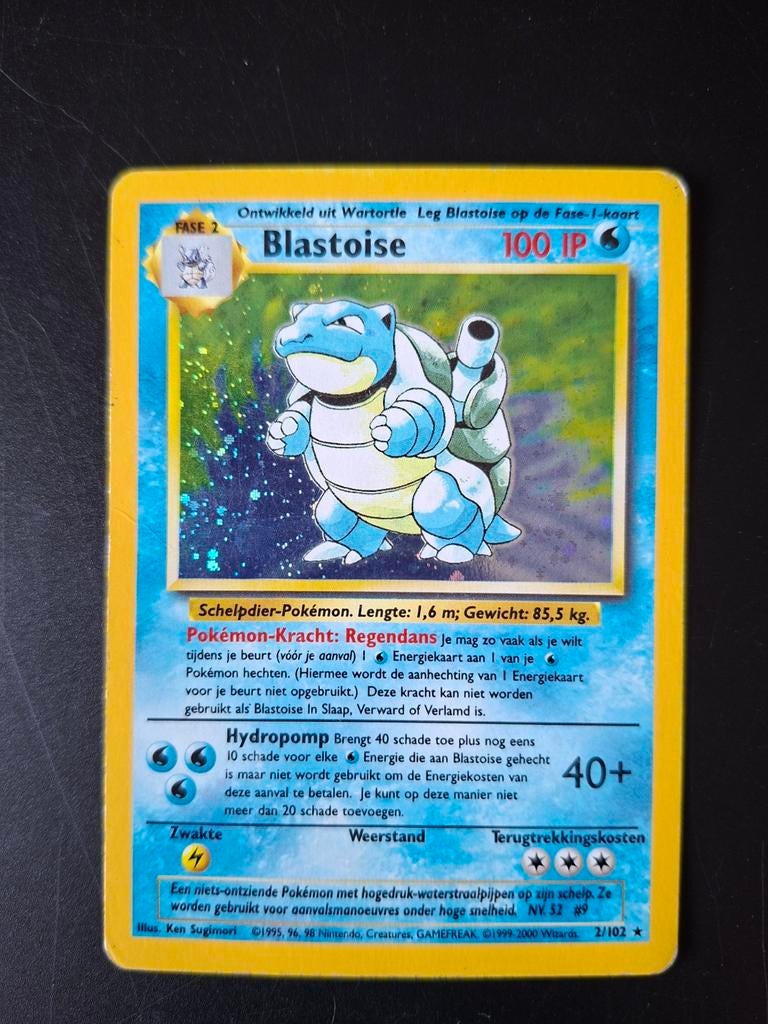 Blastoise base set holo, Hobby en Vrije tijd, Verzamelkaartspellen | Pokémon, Losse kaart, Ophalen of Verzenden