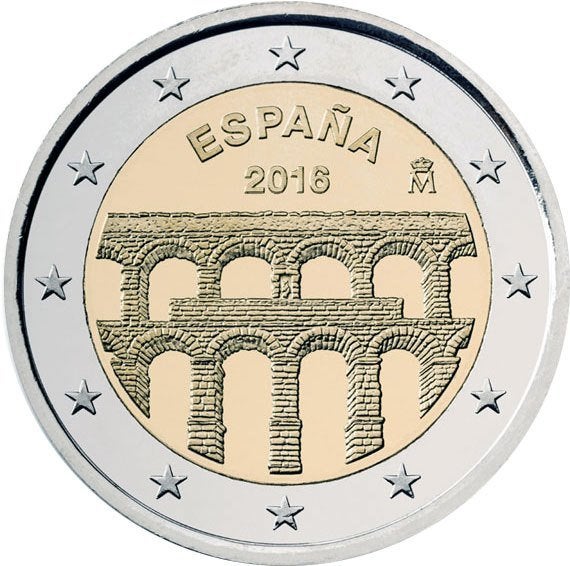 2 euro Spanje 2016 - Aquaduct van Segovia (UNC), Ophalen of Verzenden, Spanje, 2 euro, Losse munt