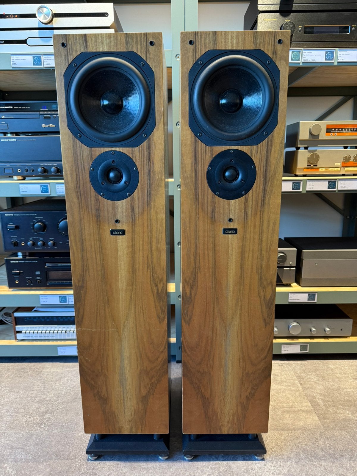 **VERKOCHT** Chario Syntar 200 Tower, klinken zeer goed., Audio, Tv en Foto, Luidsprekers, Contact@vintageaudiobreda.nl, Chario