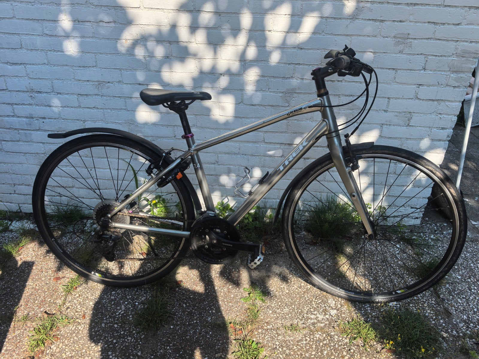 Trek FX SEVEN 7.4 hybride fiets 28inch 27v, Fietsen en Brommers, 28 inch, Gebruikt, Velgrem, Minder dan 47 cm