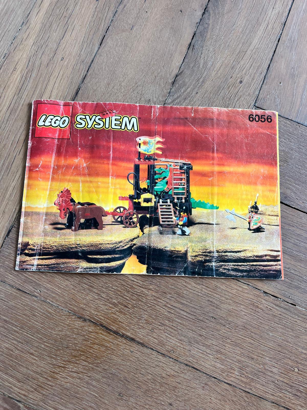 Lego system castle 6056 dragon wagon draak ridders kooi, Gebruikt, Lego, Ophalen of Verzenden, Castle
