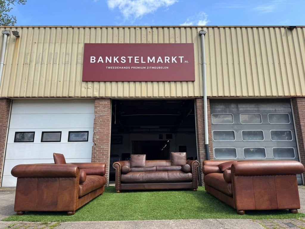 Banken BAXTER Alfred P bankstel 240cm bruin buffel leer sofa, Ophalen, Geen, Pahest@hotmail.nl, Design