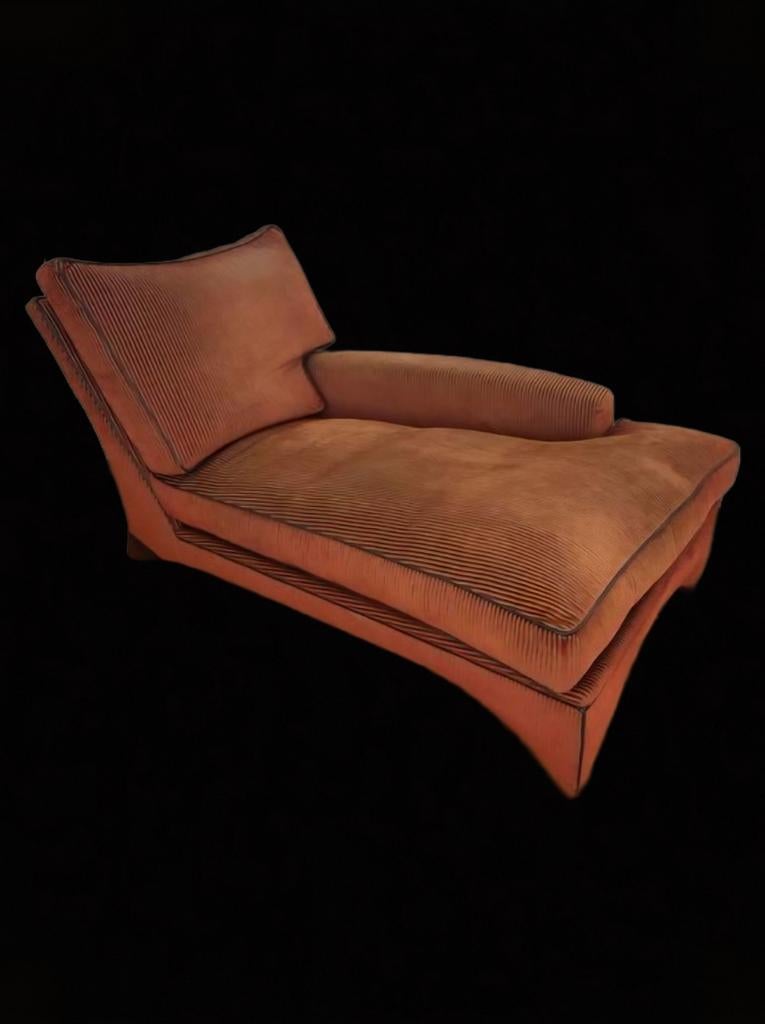 Bart van Bekhoven,artistiek,chaises longue bruin corduroy, Ophalen of Verzenden, Zo goed als nieuw, Stof, Bart van bekhoven,artistiel,uniek
