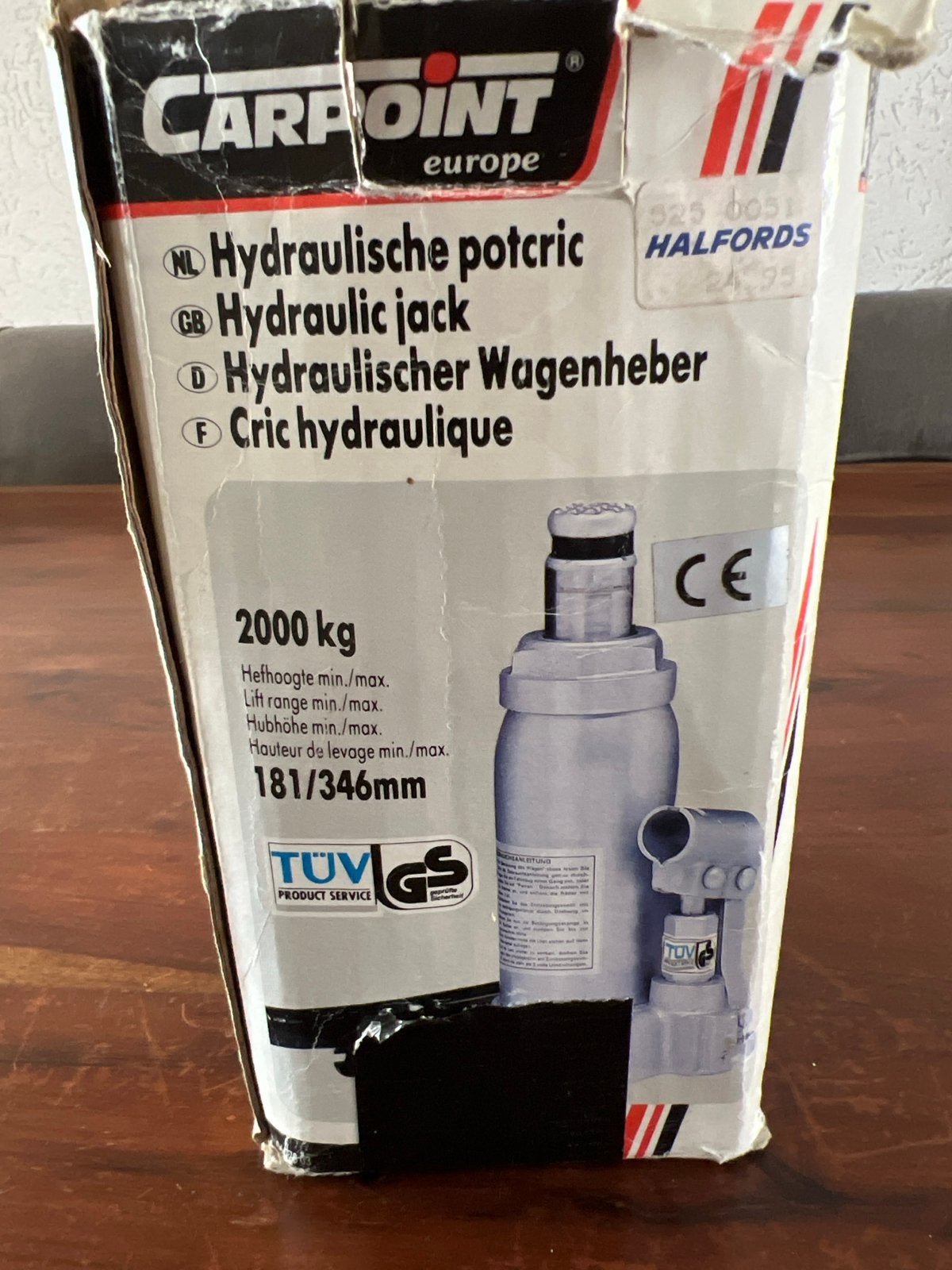 Hydraulische potkrik 2000 kg - Carpoint, Ophalen, Gebruikt, Hydraulisch, Potkrik
