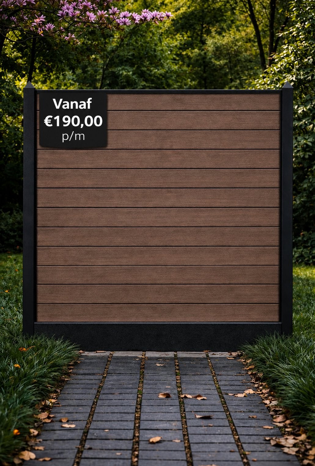 Composiet beton of aluminium schutting incl montage/matriaal, Tuin en Terras, Ophalen, Overige materialen, 1 tot 2 meter, 6 meter of meer