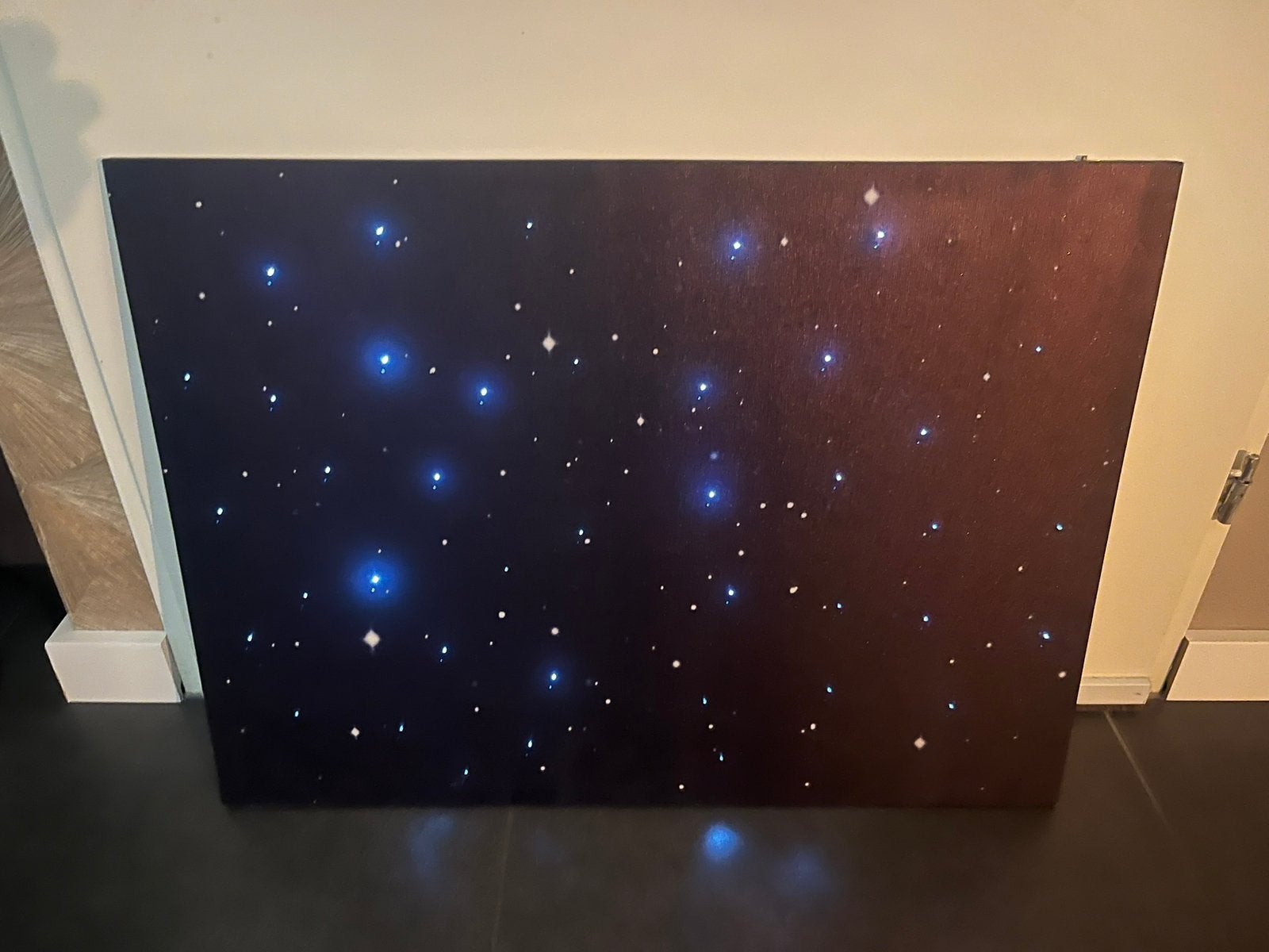 LED STERRENHEMEL OP CANVAS DOEK, Ophalen, Zo goed als nieuw, Lamp