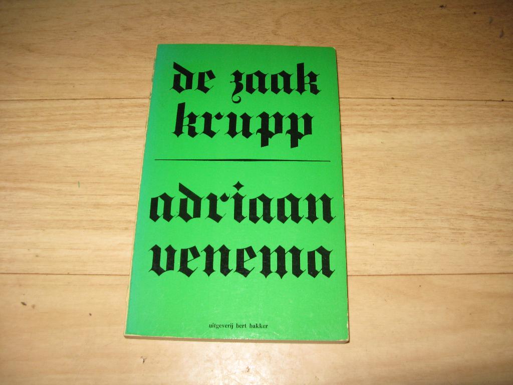 Adriaan Venema - De zaak krupp, Boeken, Ophalen of Verzenden, Gelezen