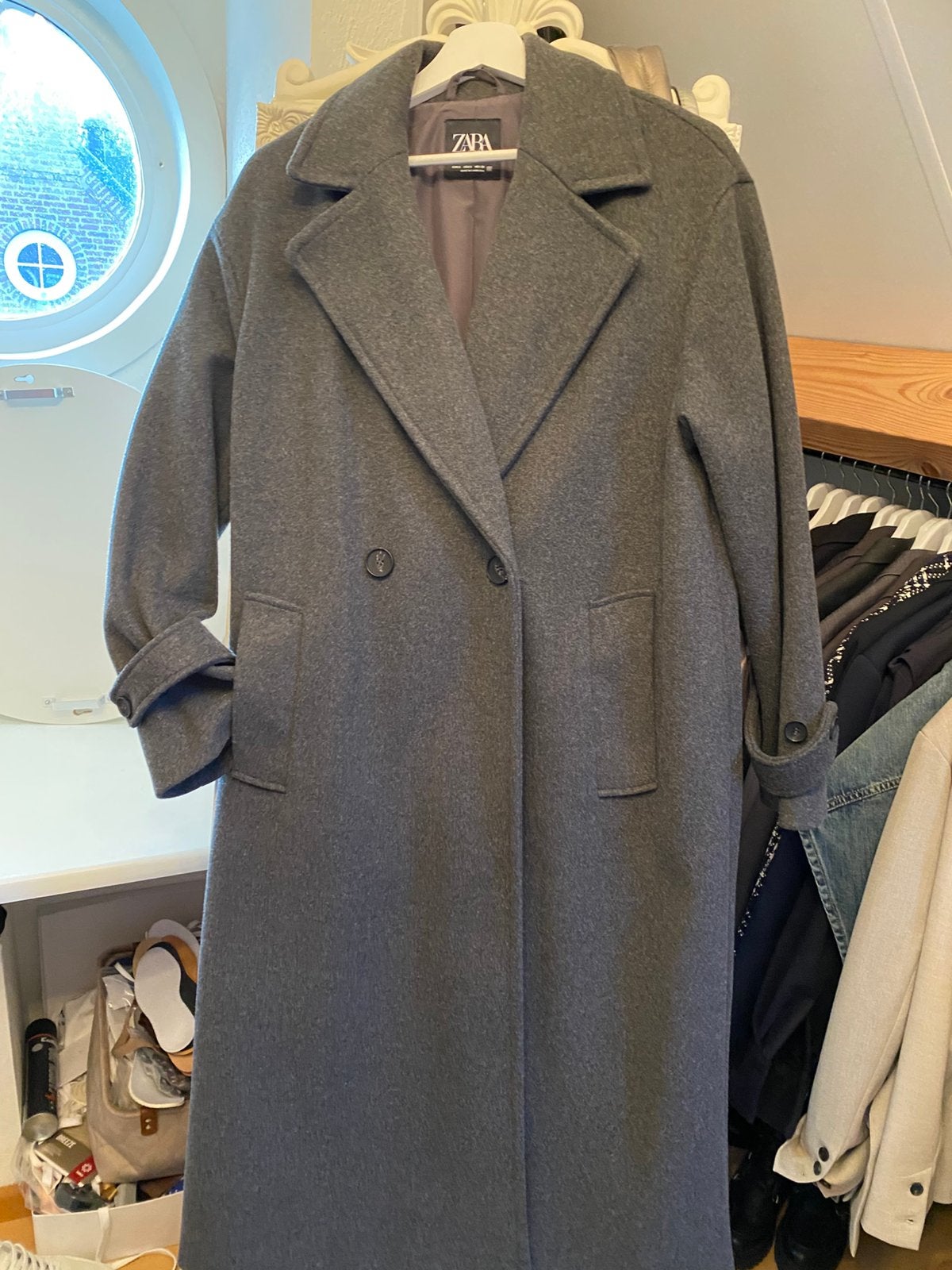 Zara mantel splinternieuw, Kleding | Dames, Ophalen of Verzenden, Nieuw, Maat 36 (S), Grijs