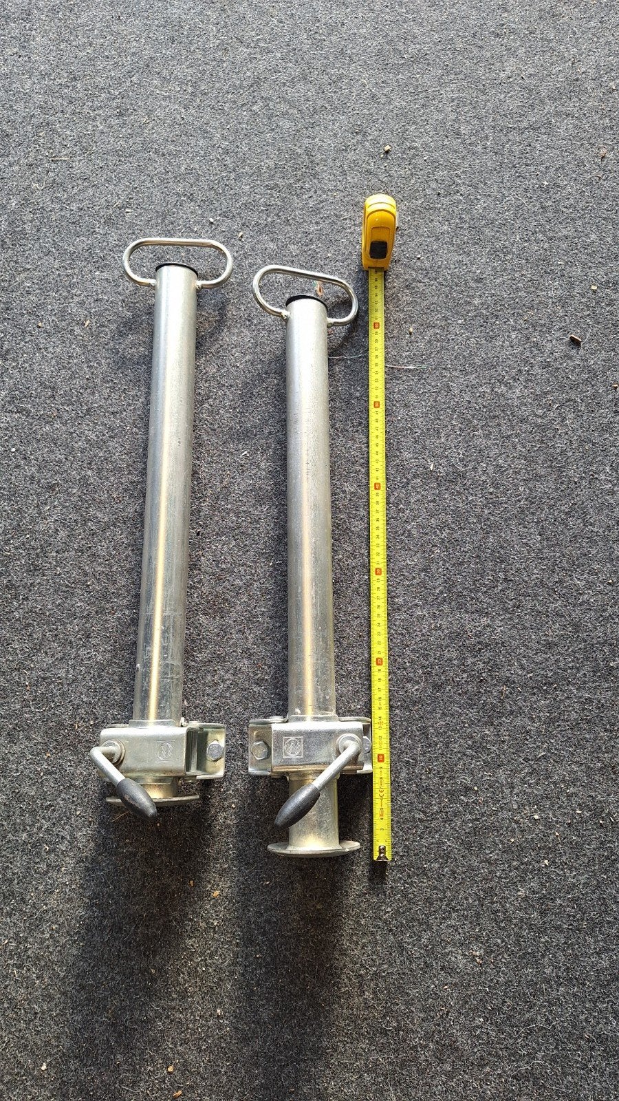 Set van 2  aanhangwagen steunen, Ophalen of Verzenden, Gebruikt