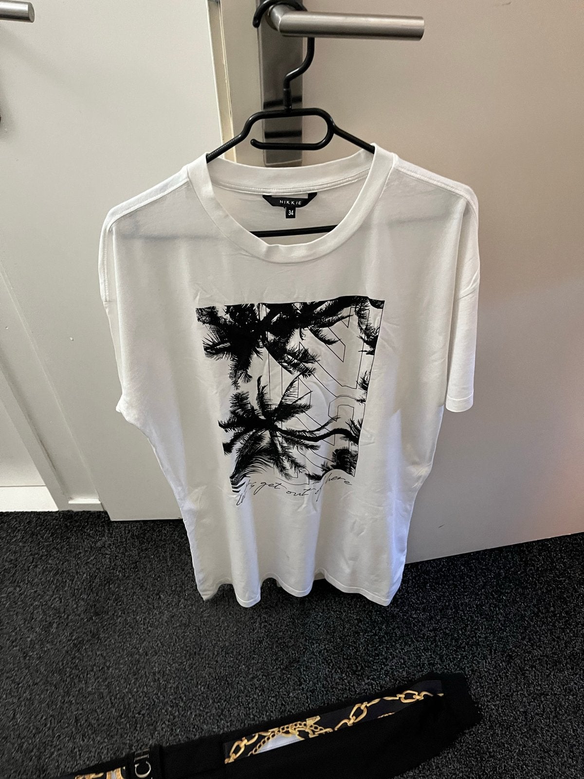 Nikkie t-shirt jurkje maat 34, Ophalen, Gedragen, Maat 34 (XS) of kleiner, Wit