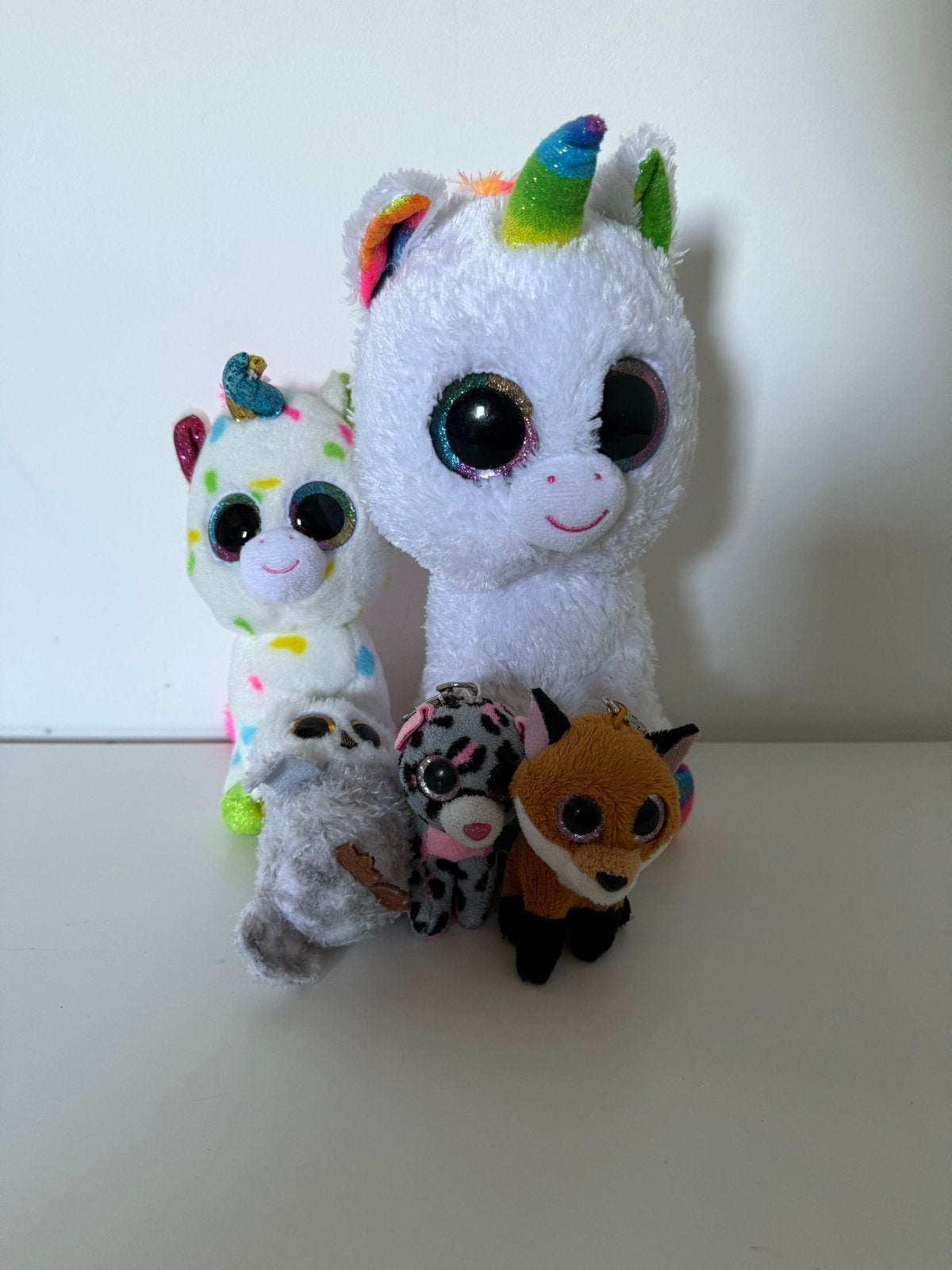 Leuke Ty Beanie Boo knuffels en sleutelhangers, Gebruikt, Eenhoorn, Ophalen of Verzenden, Met label