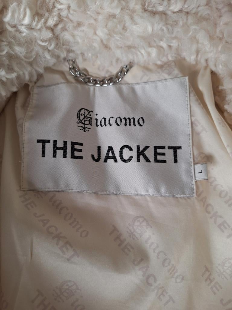 Giacomo The Jacket - Crèmekleurige teddy jas maat L, Kleding | Dames, Jassen | Winter, Beige, Maat 42/44 (L), Ophalen of Verzenden
