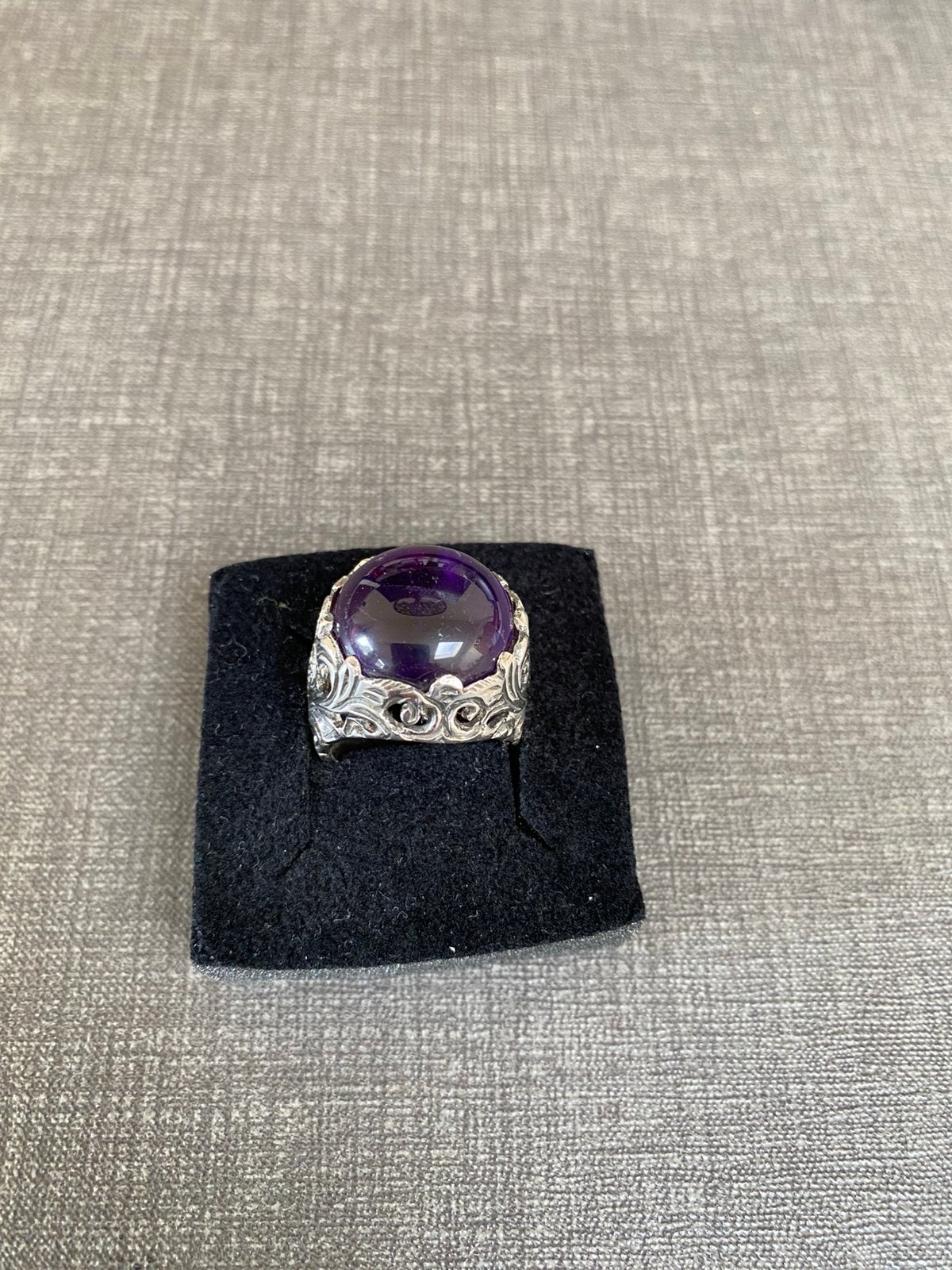 Ring zilver met amethist maat 55, Nieuw, Ophalen of Verzenden, 17 tot 18, Dame