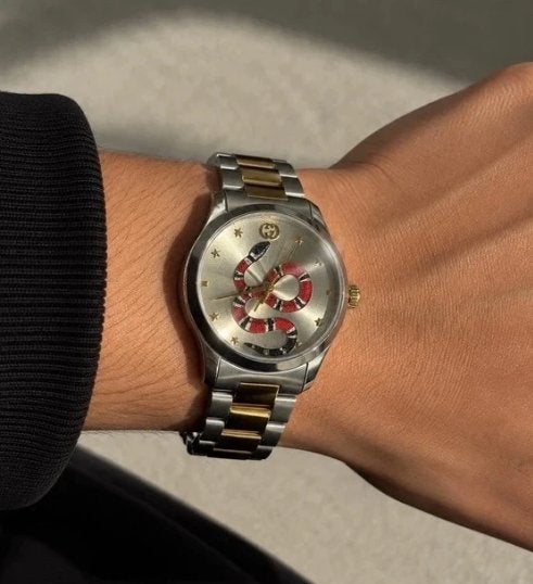 Gucci G-Timeless watch 38mm, Ophalen, Zwart, Android