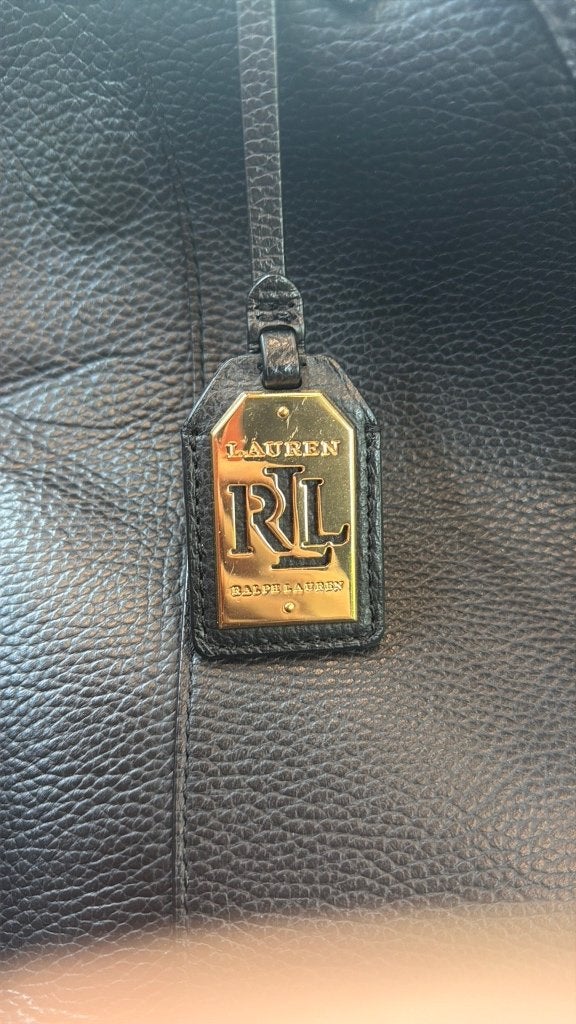 Tas shopper echt leer polo Ralph Lauren zwart weinig gebruik, Ophalen of Verzenden, Gebruikt, Zwart, Shopper
