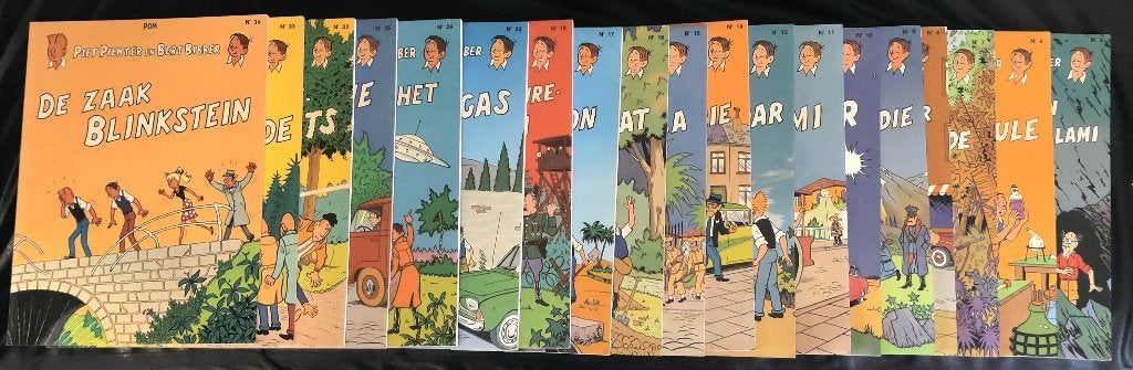 19 stripboeken van Piet Pienter en Bert Bibber 1975 – 1980, Boeken, Meerdere stripboeken, Ophalen of Verzenden, Zo goed als nieuw