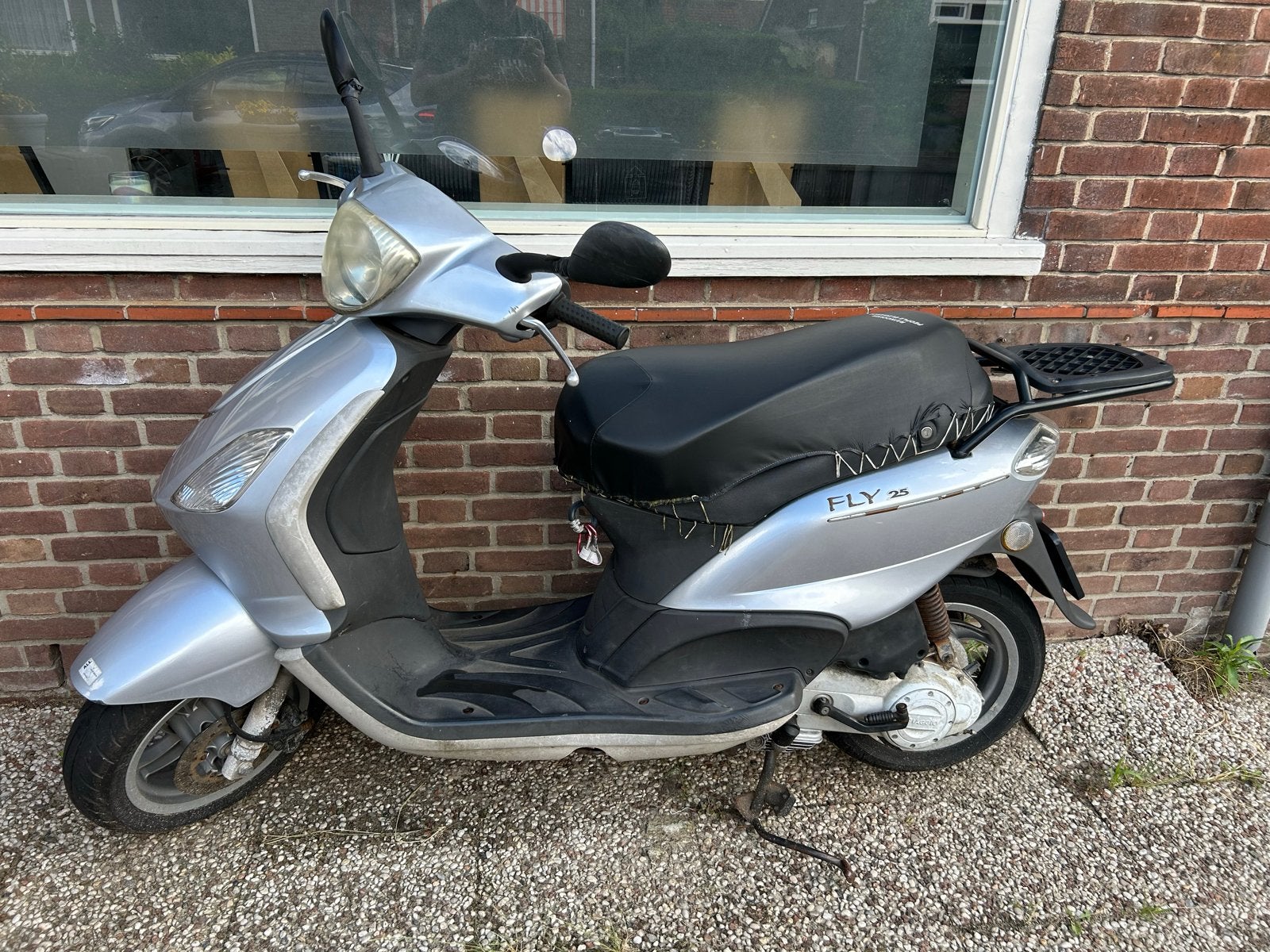 Piaggio Fly 25 Opknapper - Blauw Kenteken, Fietsen en Brommers, Snorfietsen en Snorscooters, Ophalen, Gebruikt, Benzine, Piaggio