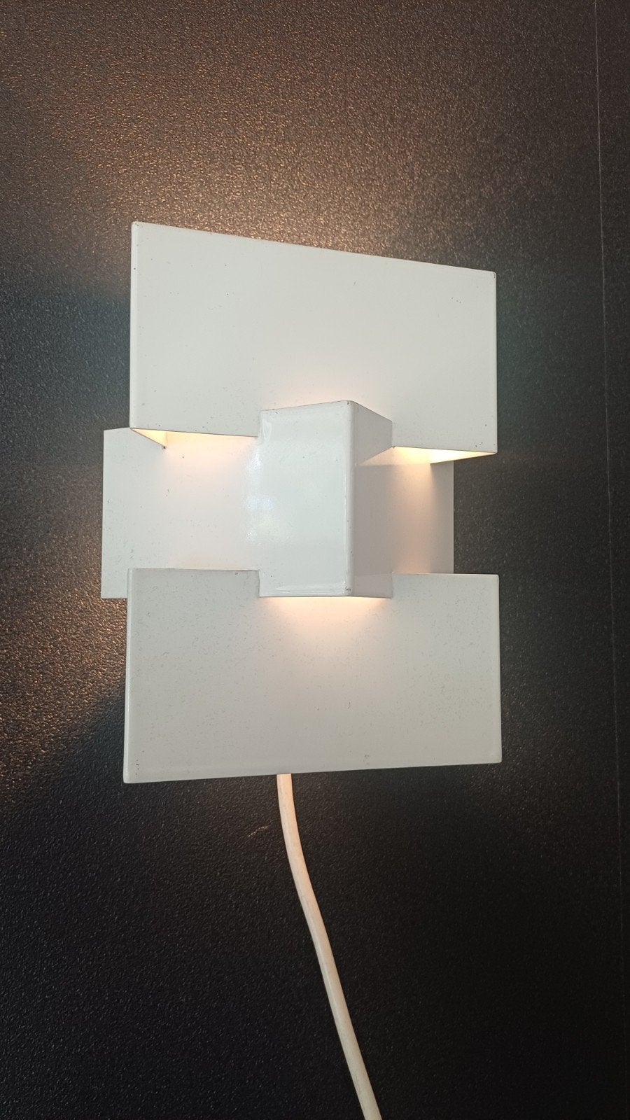 vintage metalen wandlamp, Huis en Inrichting, Lampen | Wandlampen, Ophalen of Verzenden, Metaal