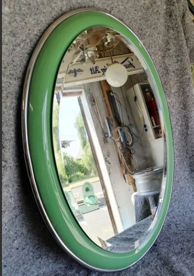 vintage space age spiegel Italy Colani xxl 70er, Huis en Inrichting, Woonaccessoires | Spiegels, Ophalen, Zo goed als nieuw, Minder dan 100 cm