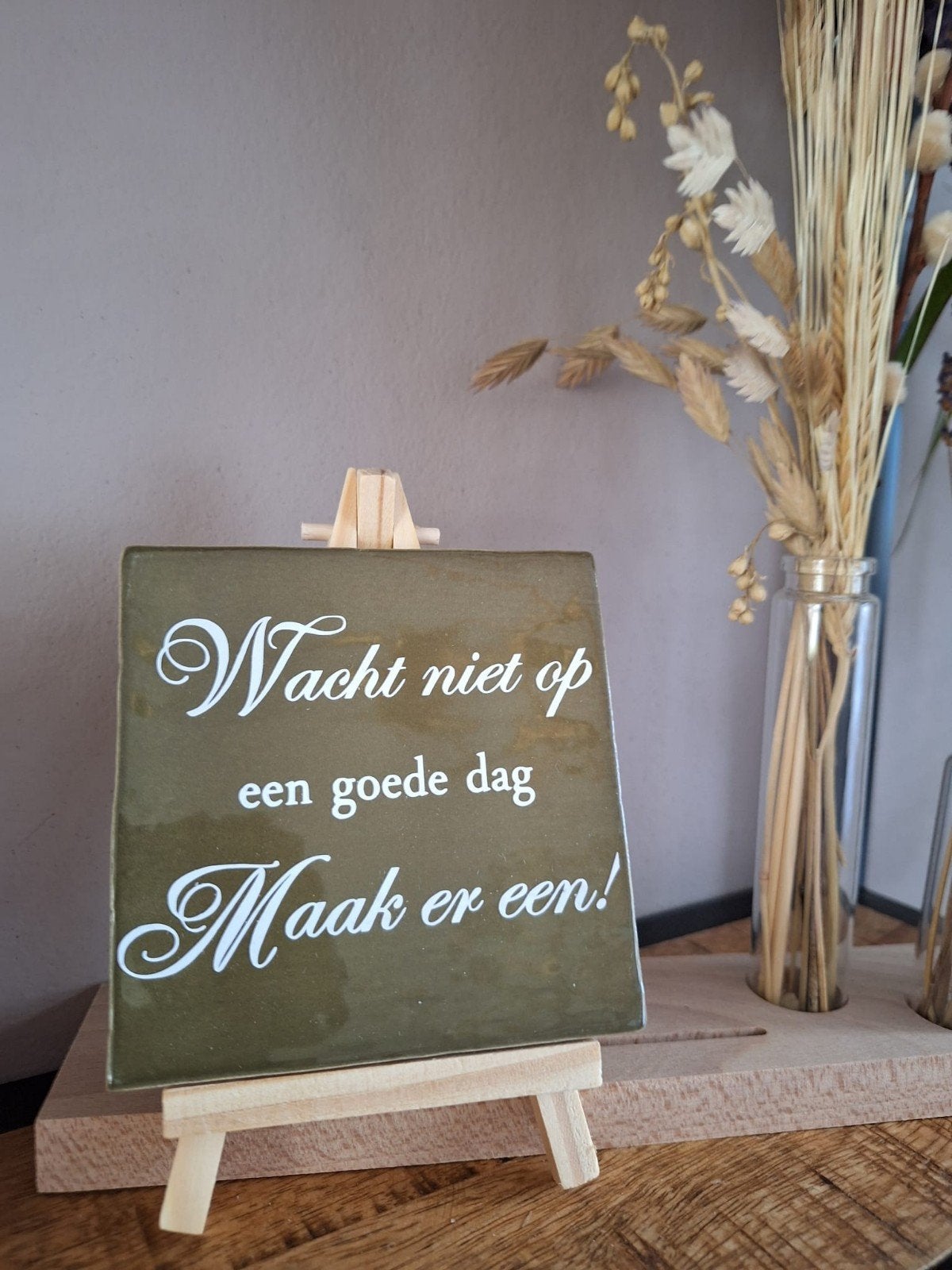Handgemaakte decoratieve tegeltjes met spreuken, Huis en Inrichting, Ophalen of Verzenden, Nieuw