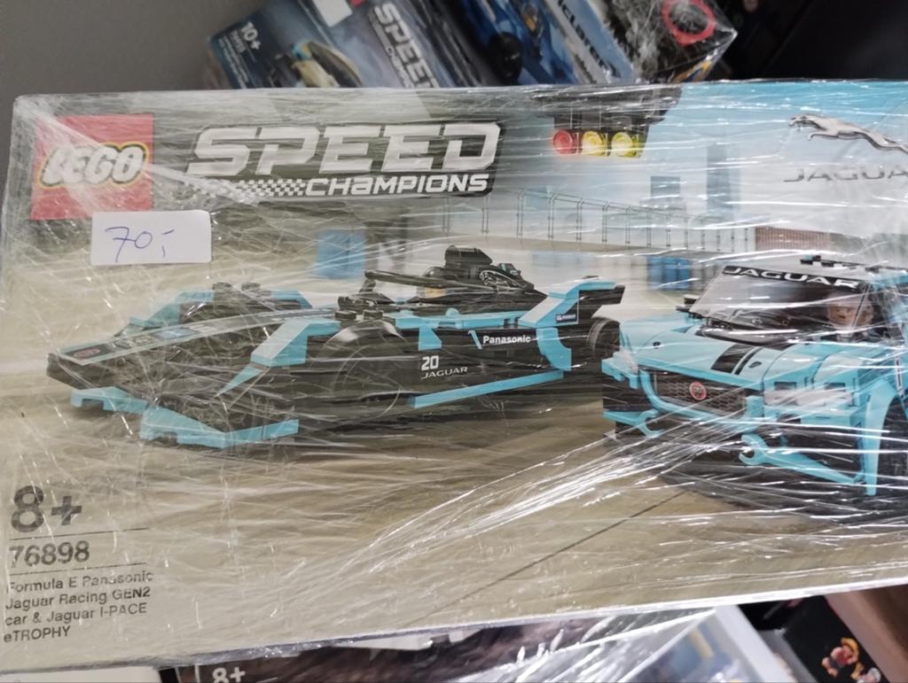 LEGO Speed Champions Jaguar Racing GEN2 & I-PACE eTROPHY, Lego, Zo goed als nieuw, Complete set, Speed Champions