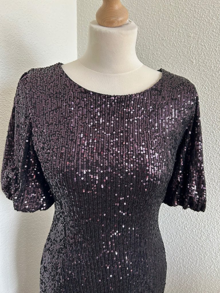 PBO maat M feest glitter jurk paillet zwart 2338, Kleding | Dames, Maat 38/40 (M), PBO, Zwart, PBO